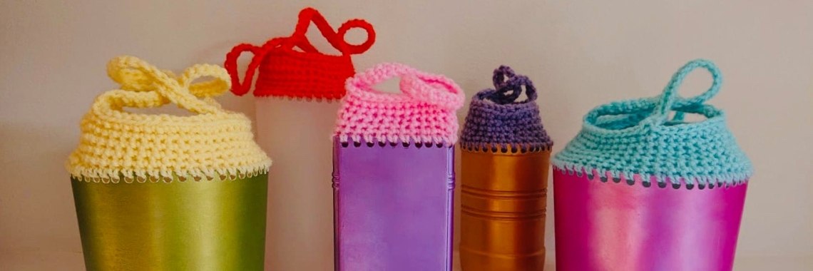 Upcycling knutselen - hippe opbergers | De Knutseljuf ✂️🇳🇱