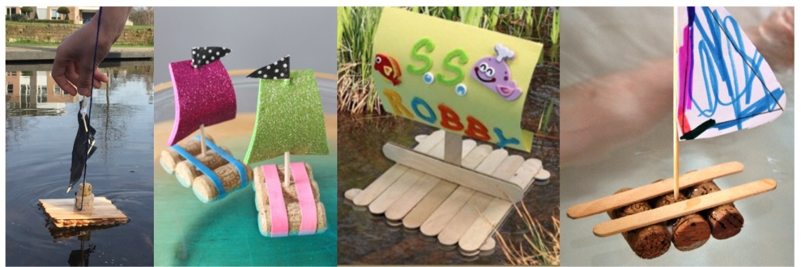 Bootfahren auf dem Wasser - mit einem kleinen selbstgebauten Floß | De Knutseljuf ✂️🇳🇱