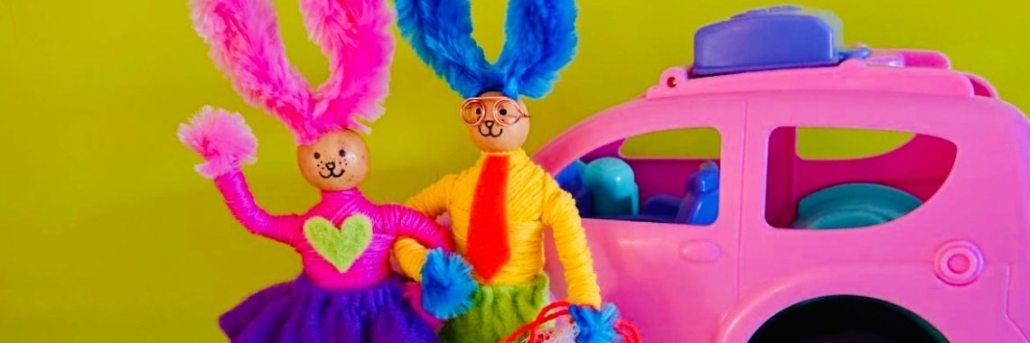 Verliefd paashaas stel brengt paaseieren rond | De Knutseljuf ✂️🇳🇱