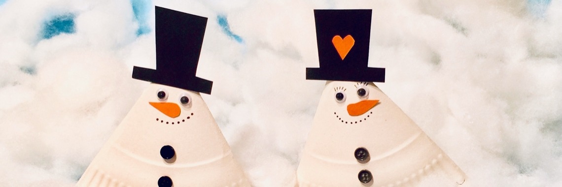 Love snowman conjunto de pratos de papel | De Knutseljuf ✂️🇳🇱