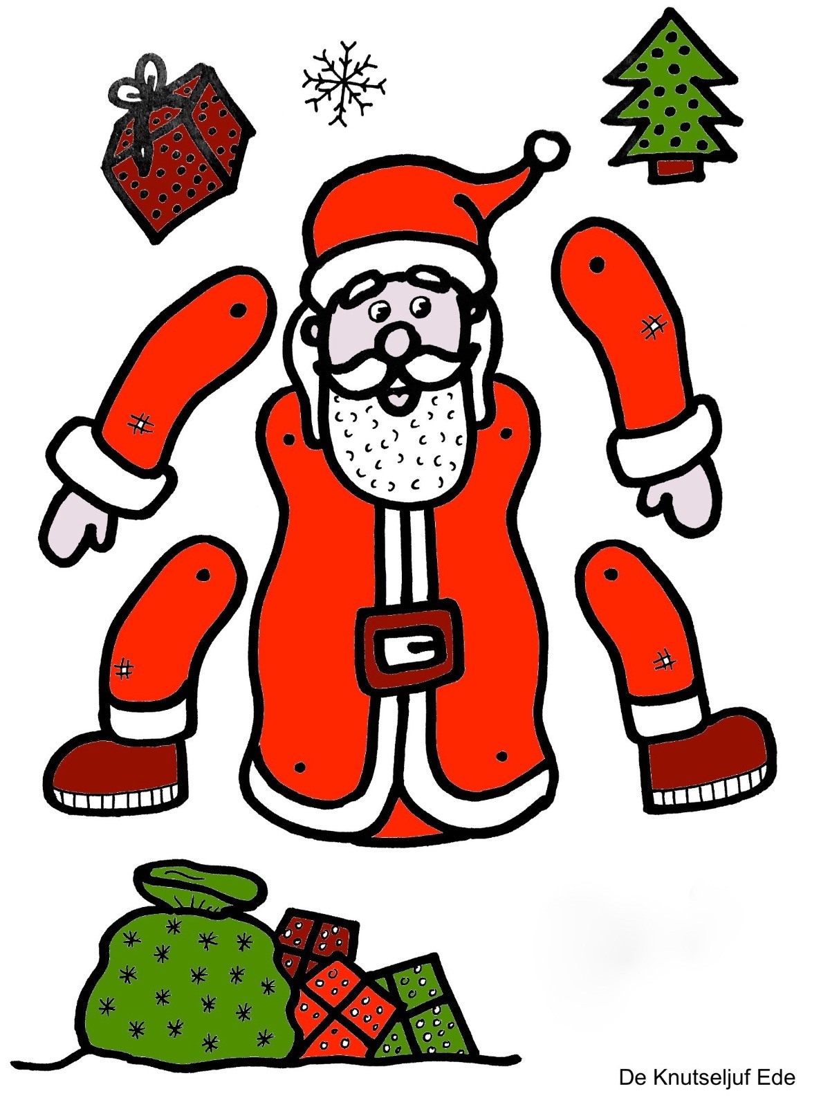 Drijvende kracht vermogen tweede Kerst trekpop kleurplaten Kerstman en rendier