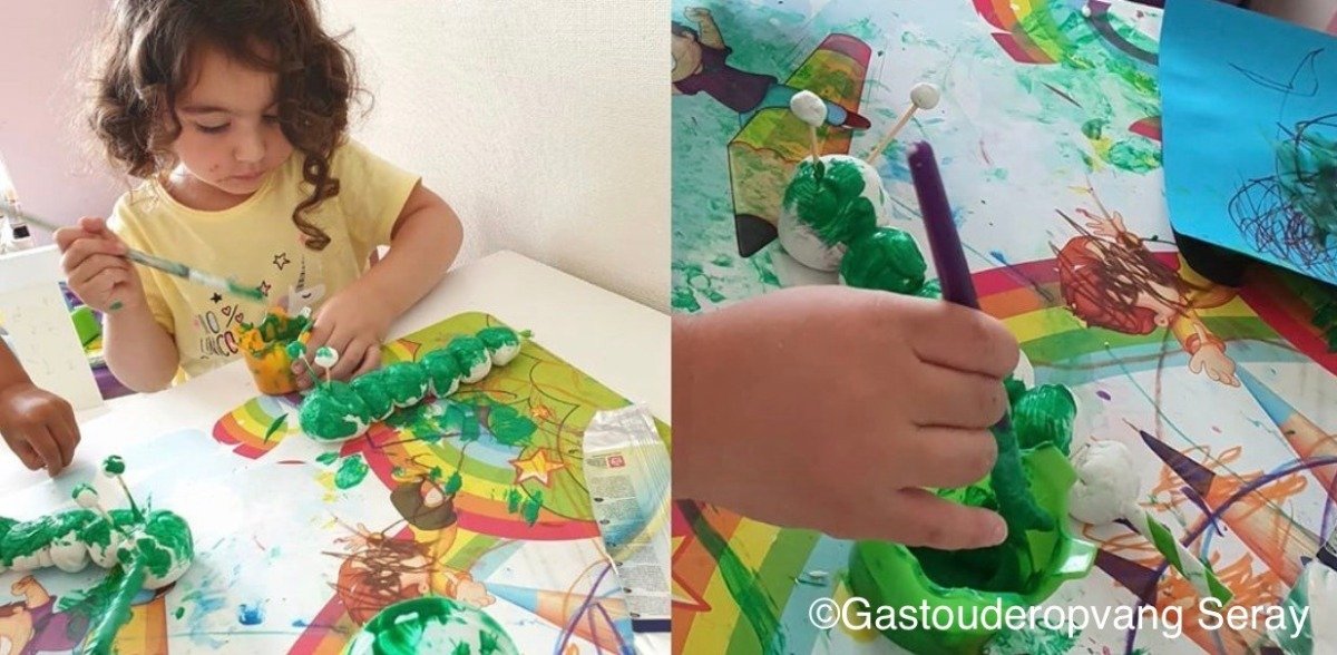 40 Kids Friendly Finger Painting Art Ideas – Buzz16  Knutselen voor  kinderen, Rupsje nooitgenoeg, Kind knutselen