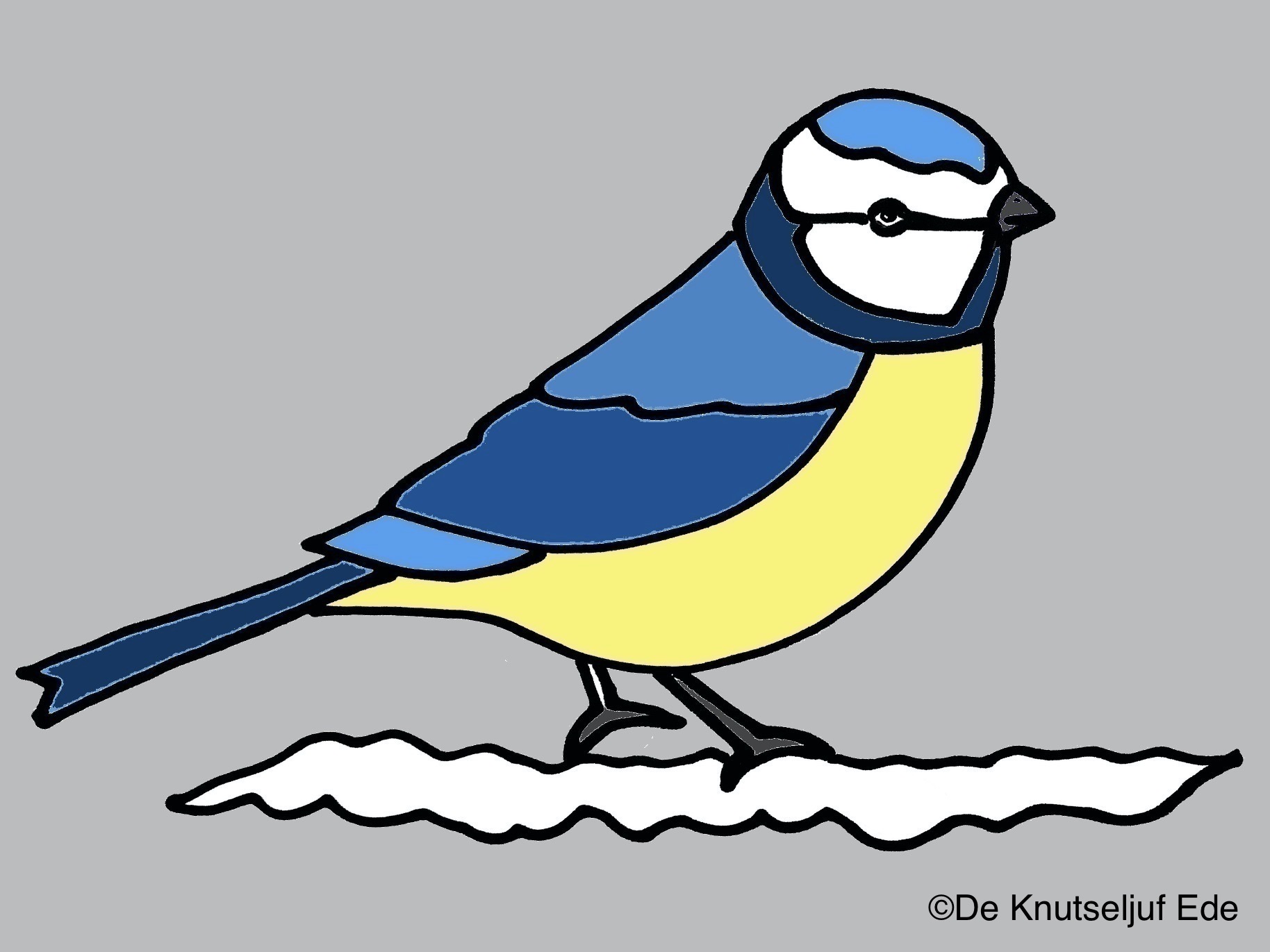 Kleurplaat vogel