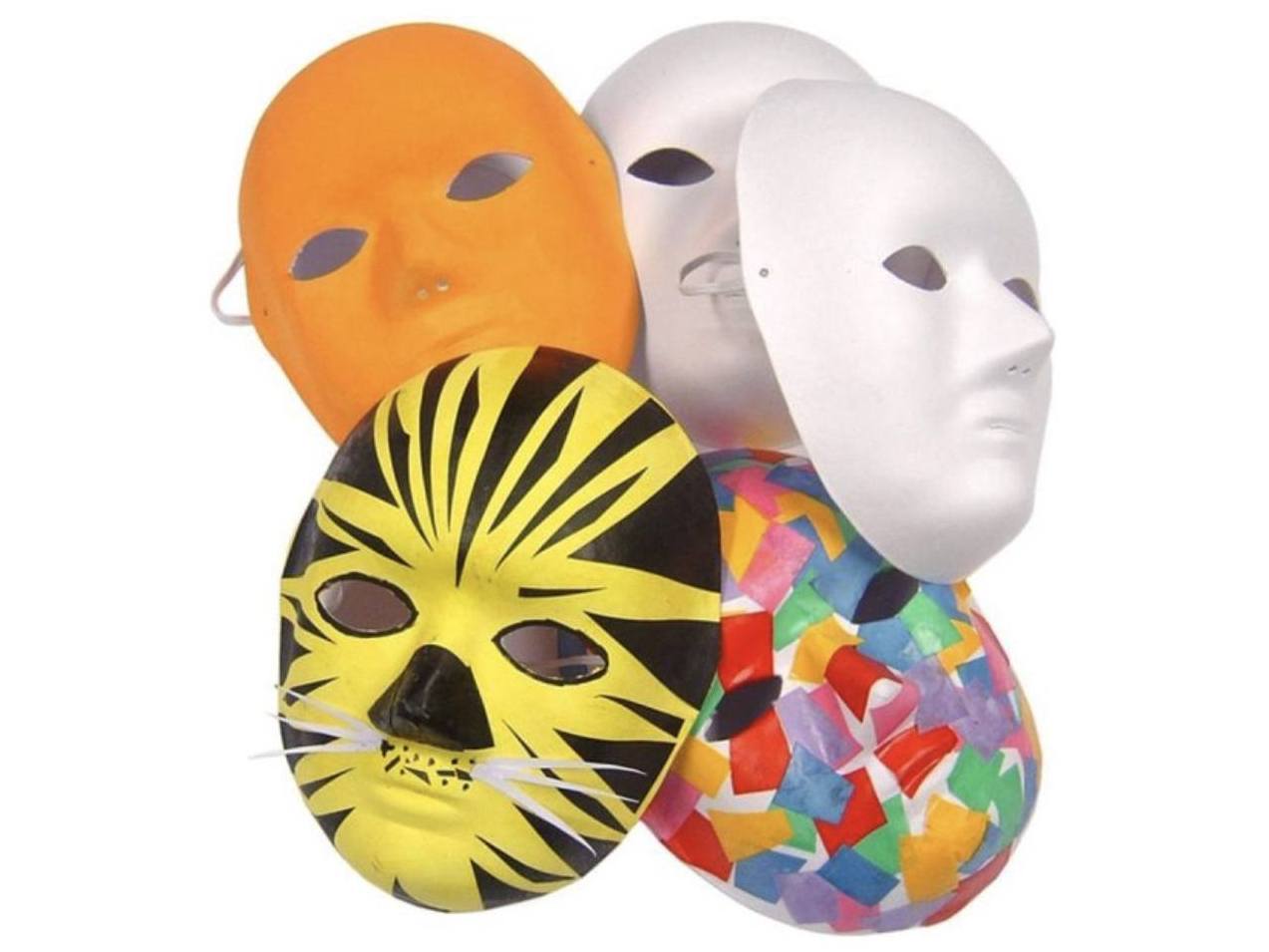 een experiment doen verkouden worden Leggen Decorating paper-mache mask