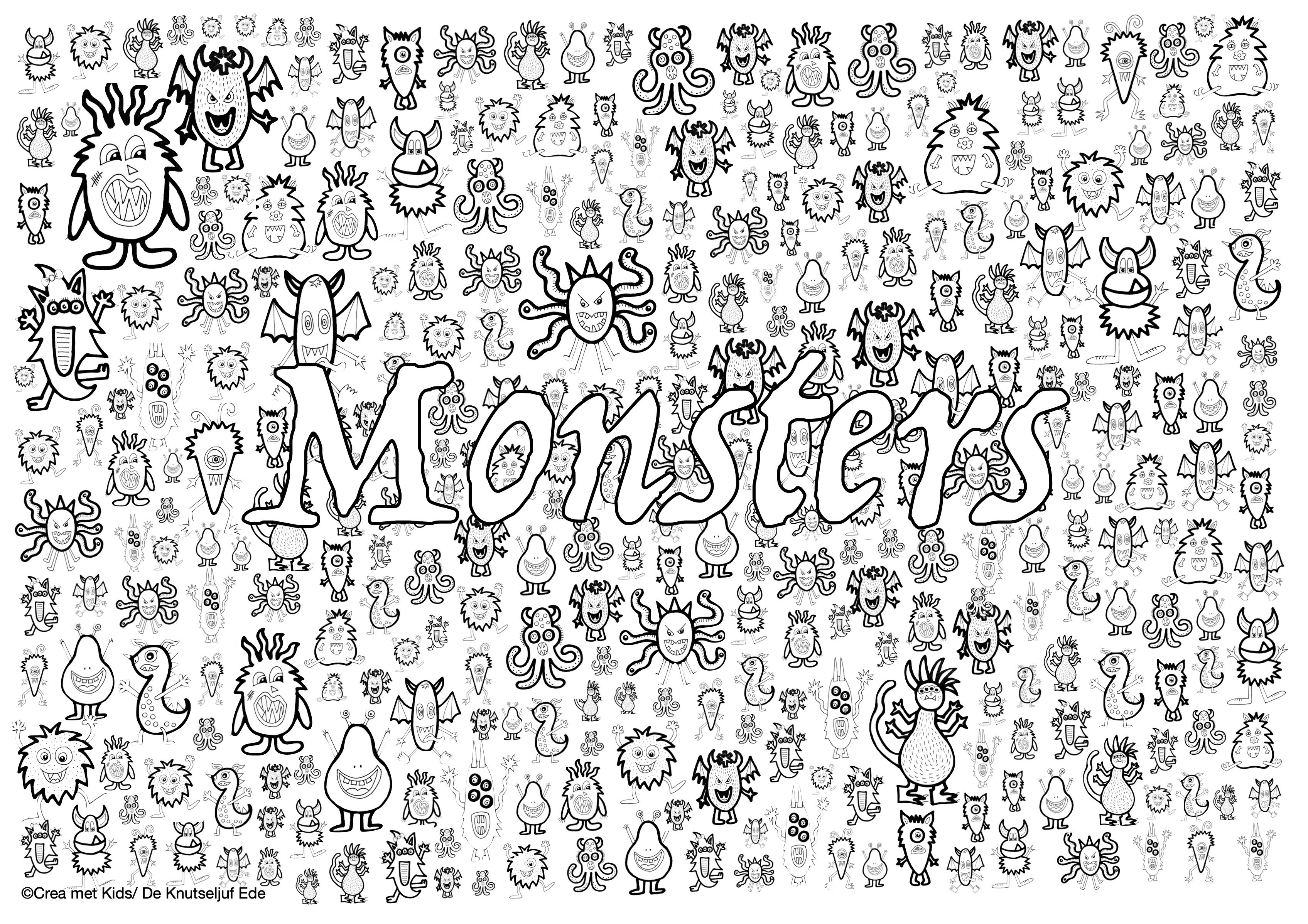 Block poster Monsters - Yoors