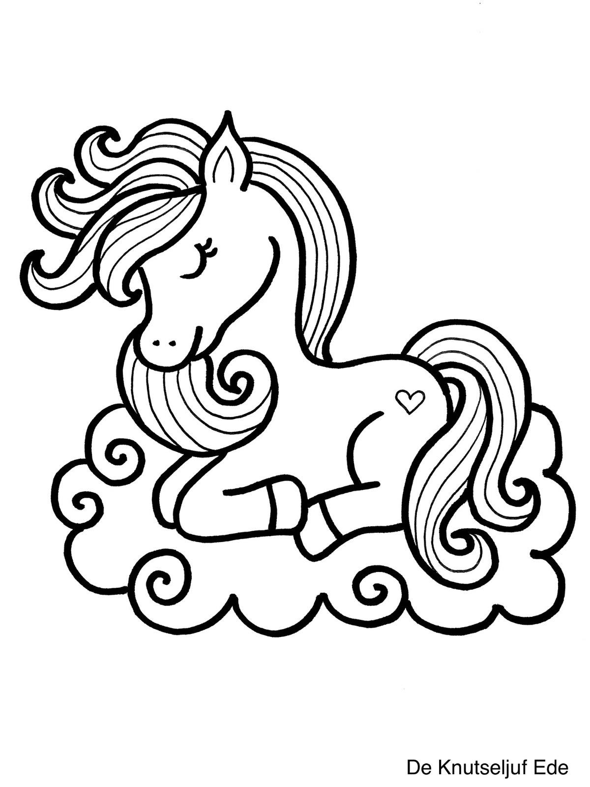 pink fluffy unicorns coloring pages