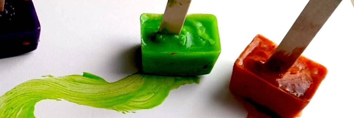 Paint with ice cubes on sticks | De Knutseljuf ✂️🇳🇱