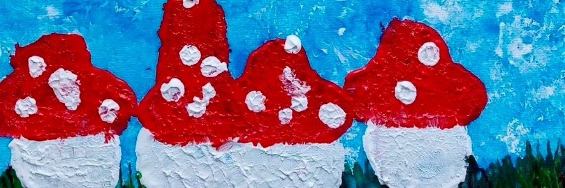 Paddenstoelen stempelen met sponsjes | De Knutseljuf ✂️🇳🇱