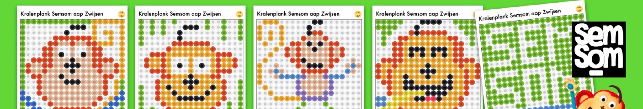 Voorbeelden Kralenplank Semsom aapje | De Knutseljuf ✂️🇳🇱