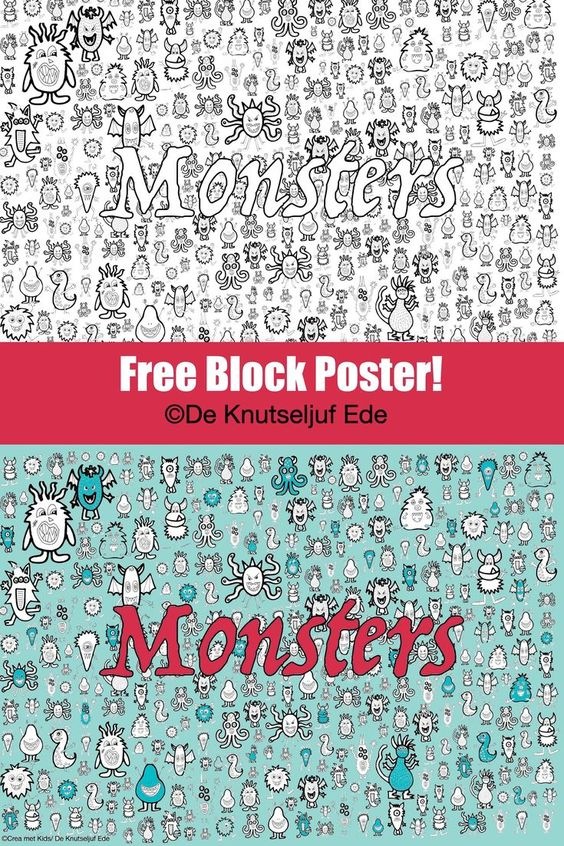 Block poster Monsters - Yoors