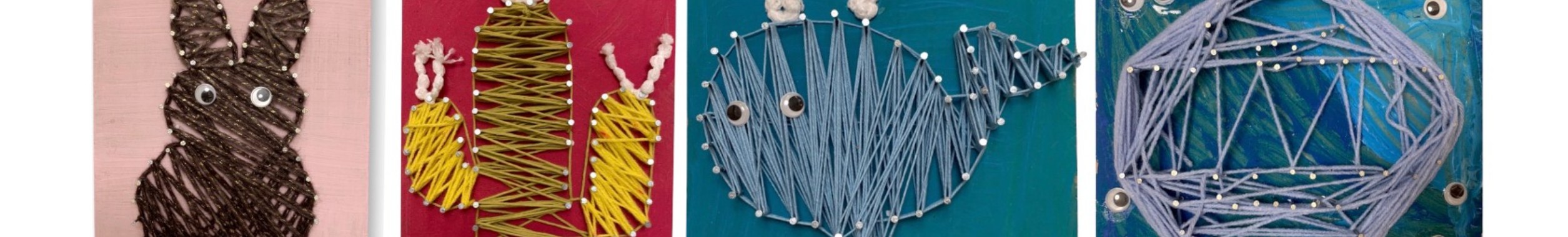 Make your own nail painting with nails and wool | De Knutseljuf ✂️🇳🇱