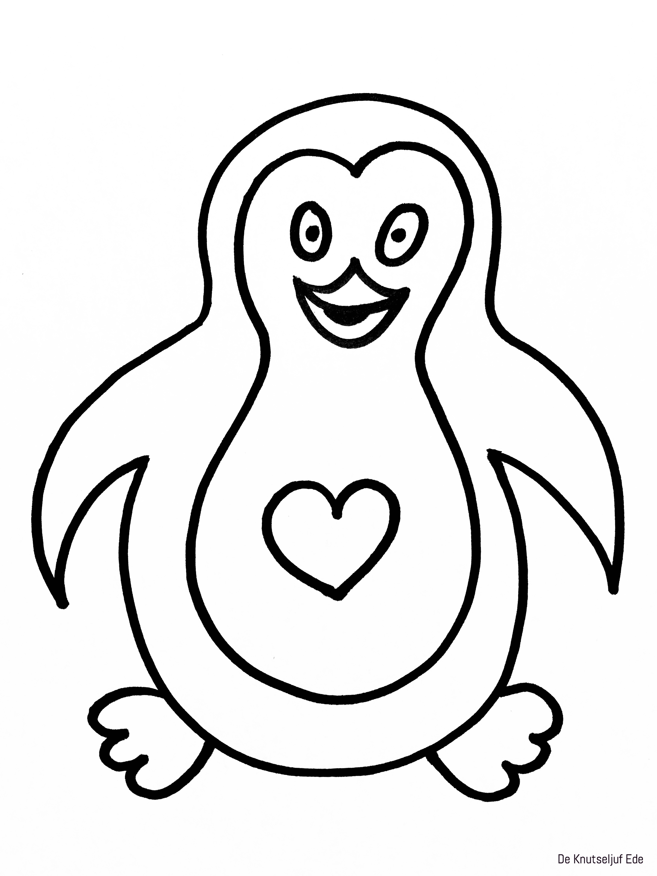Пингвин раскраска для детей цветные Веселые