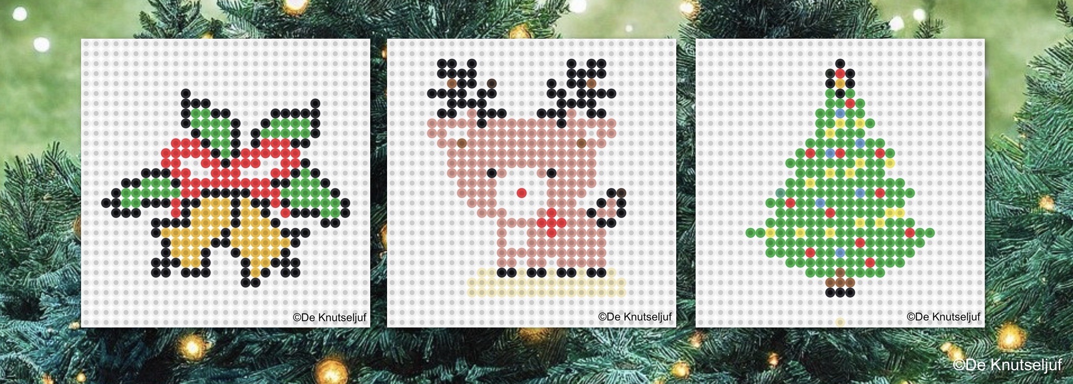 Kerst Strijkkraalpatronen | De Knutseljuf ✂️🇳🇱