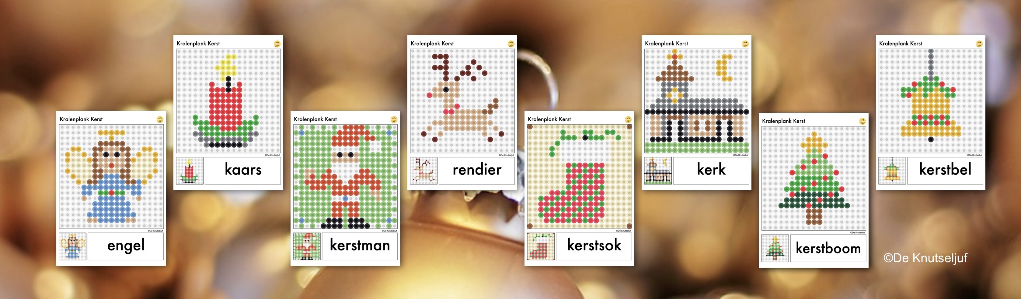Voorbeelden Kralenplank Kerst | De Knutseljuf ✂️🇳🇱