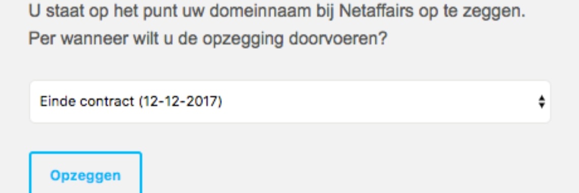 Hoe kan ik mijn domeinnaam opzeggen? | Yoors Landing Pages