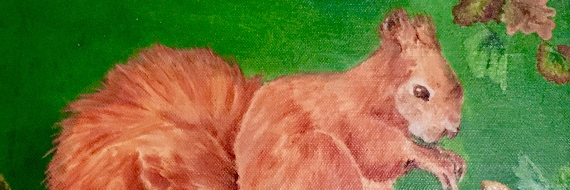 Eekhoorntje geschilderd voor kleinzoon | Nol K.