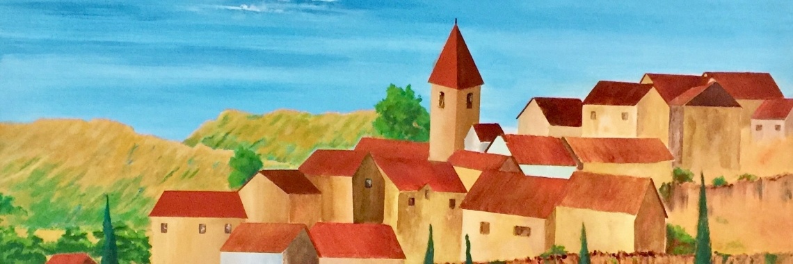 Zuidelijk tafereel - acryl schilderij | Nol K.