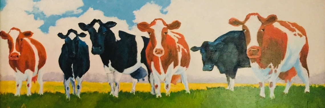 Painting cows in the pasture | Nol K.