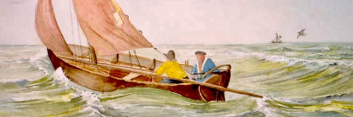 Varen met een zeilboot - aquarel | Nol K.