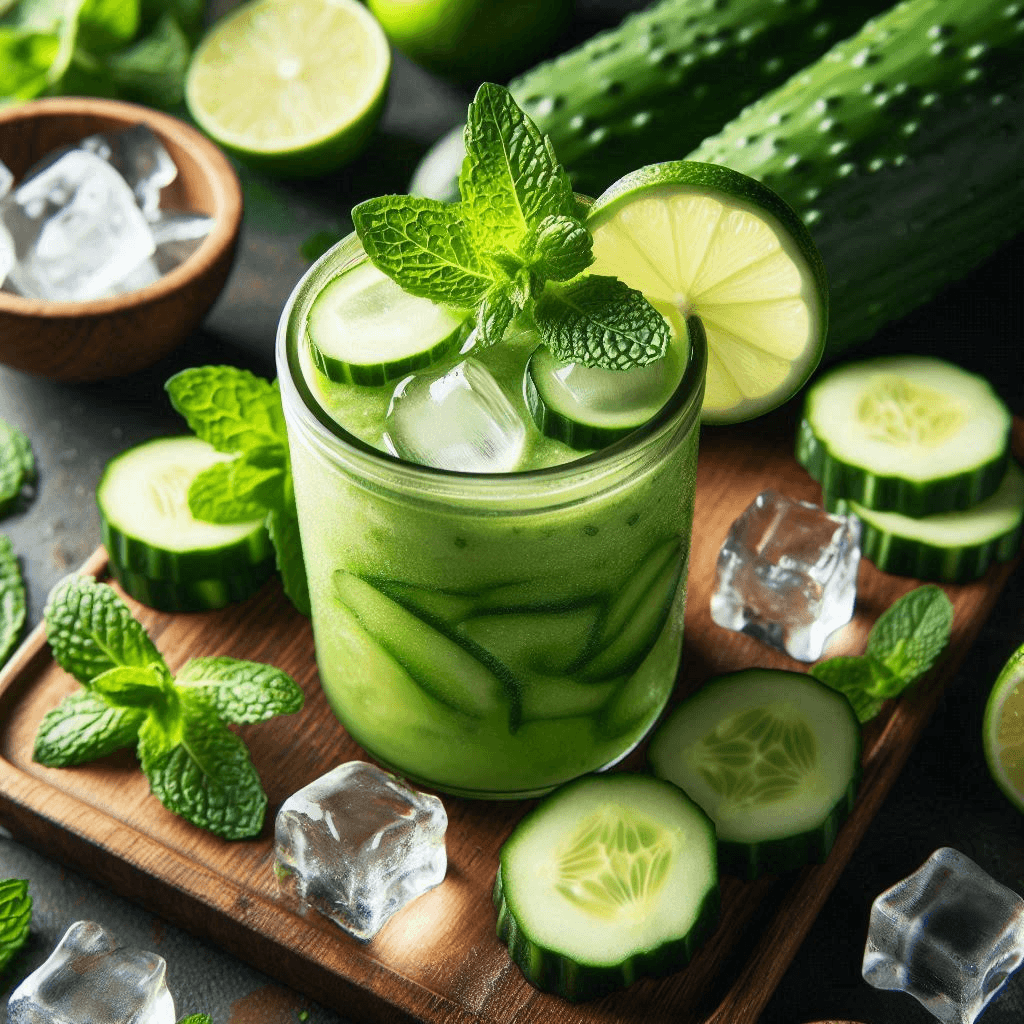 Groene Verfrissing Smoothie: Hydraterende Detox met Komkommer, Limoen en Munt | SocialPro Snooker Coaching