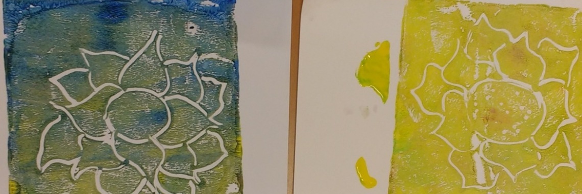 Mono prints maken met kinderen | diniedezeeuw