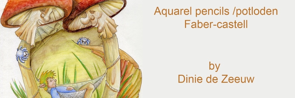 Tekenen en schilderen met Aquarelpotloden van Faber-Castell, tutorial video | diniedezeeuw