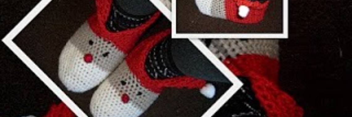 Christmas slippers crochet | NOOS Happy Words