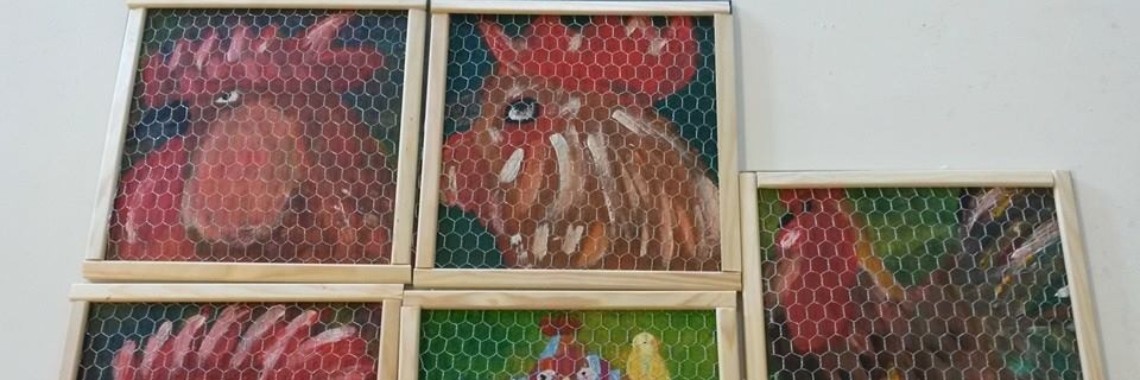 Kippen schilderen op hout | NOOS Happy Words