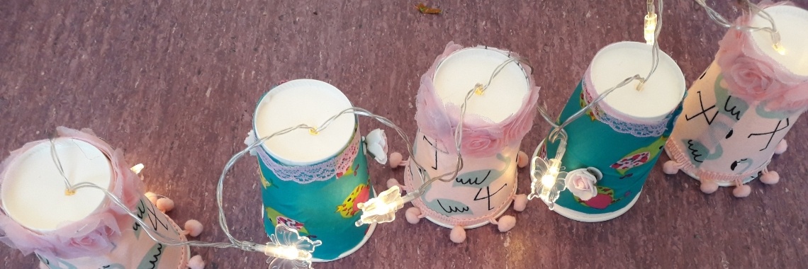 Lampenkapjes knutselen van bekertjes | NOOS Happy Words