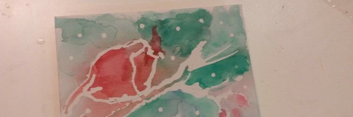 Wintervogels schilderen met houtlijm | NOOS Happy Words