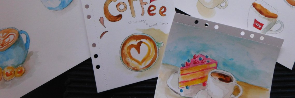 Online workshop koffie illustraties bij Skillshare | NOOS Happy Words