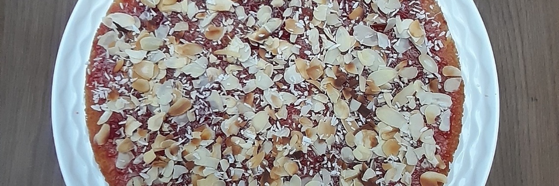 Amandel kokos crumble cake recept - kruimel cake zelf maken | keukenzusjes